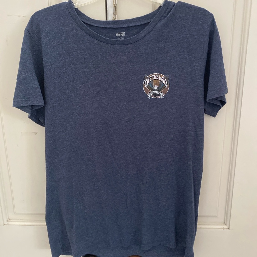 Vans Men's Blue Short-Sleeve 'Off The Wall' Graphic Tee